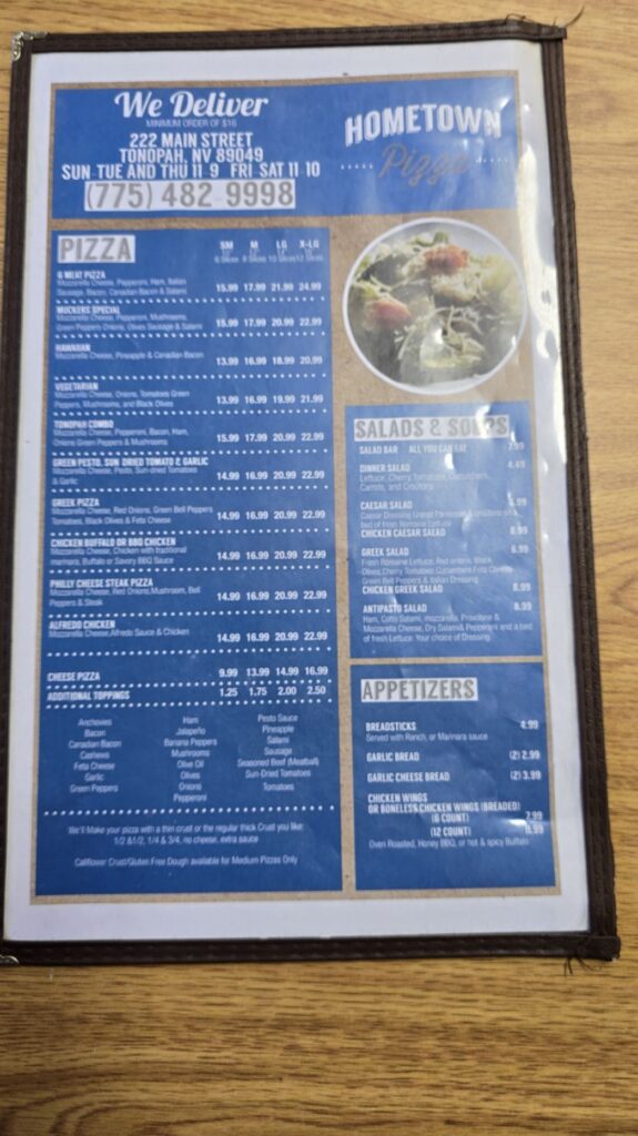 Hometown Pizza Menu 4